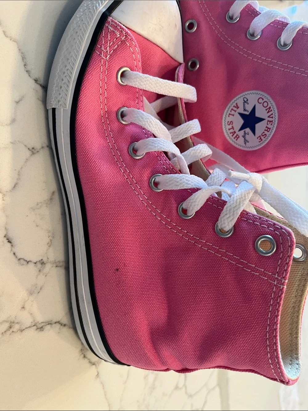 Converse Pink High Top Canvas Sneakers